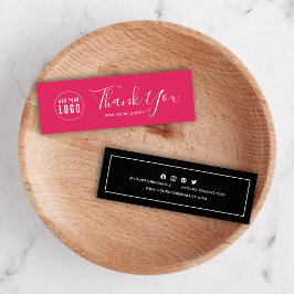 Voeg Logo sociale media toe Dank u bewerkbare kleu Mini Visitekaartjes