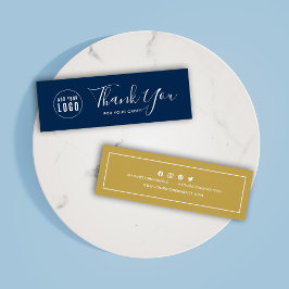 Voeg Logo sociale media toe Dank u bewerkbare kleu Mini Visitekaartjes