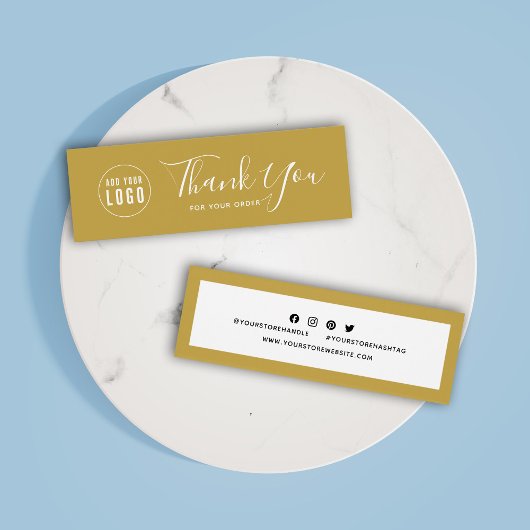 Voeg Logo sociale media toe Dank u bewerkbare kleu Mini Visitekaartjes