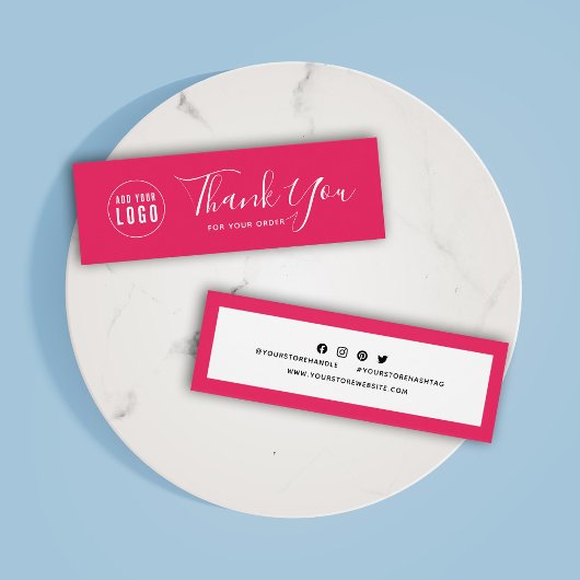 Voeg Logo sociale media toe Dank u bewerkbare kleu Mini Visitekaartjes