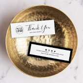 Voeg Logo sociale media toe Dank u bewerkbare kleu Mini Visitekaartjes