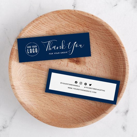 Voeg Logo sociale media toe Dank u bewerkbare kleu Mini Visitekaartjes