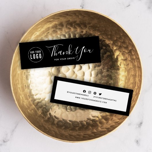 Voeg Logo sociale media toe Dank u bewerkbare kleu Mini Visitekaartjes