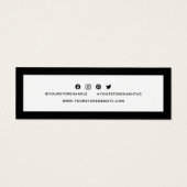 Voeg Logo sociale media toe Dank u bewerkbare kleu Mini Visitekaartjes (Achterkant)