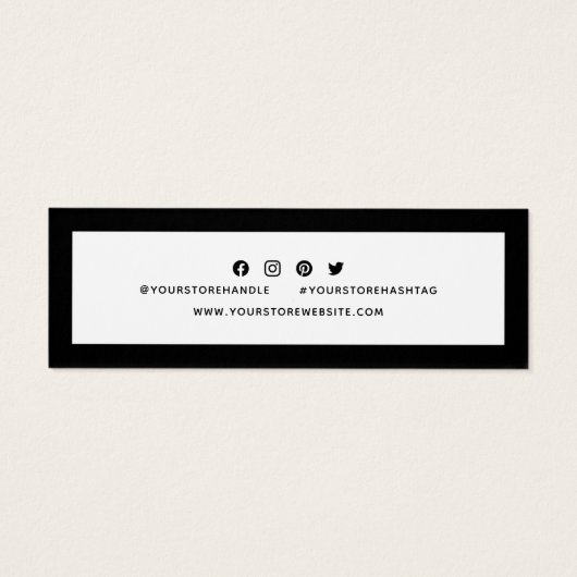 Voeg Logo sociale media toe Dank u bewerkbare kleu Mini Visitekaartjes (Achterkant)