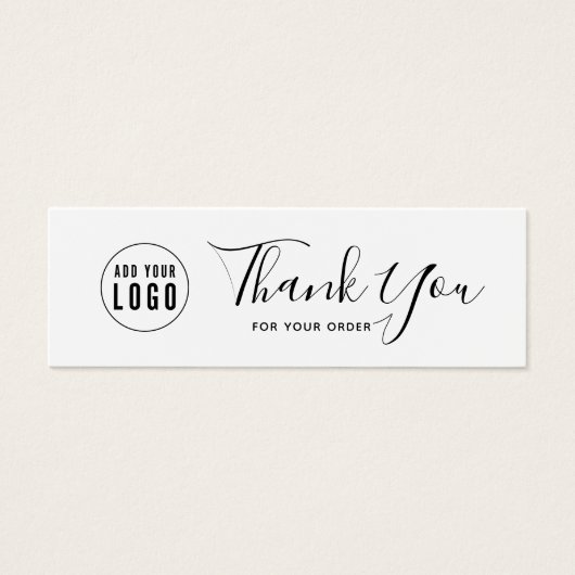 Voeg Logo sociale media toe Dank u bewerkbare kleu Mini Visitekaartjes (Voorkant)