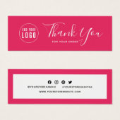 Voeg Logo sociale media toe Dank u bewerkbare kleu Mini Visitekaartjes (Voorkant /achterkant)