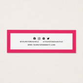 Voeg Logo sociale media toe Dank u bewerkbare kleu Mini Visitekaartjes (Achterkant)