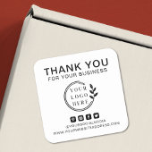 Voeg Logo sociale media-volgorde toe Dank u wel Aa Vierkante Sticker
