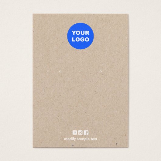 Voeg Logo Tan Kraft-Kaart voor zwart beeldscherm t Visitekaartje (Voorkant)
