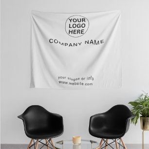Voeg Logo & tekst l Professional Corporate White t Wandkleed