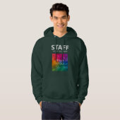 Voeg Logo tekstpersoneel bemanningslid Mannen bos  Hoodie (Voorkant volledig)