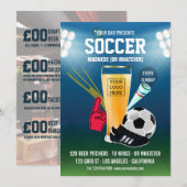 Voeg logo toe aan menu voor bar-voetbalwedstrijd (Voorkant / Achterkant)