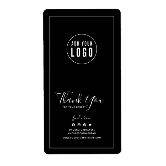 Voeg Logo toe Dank u de Sticker van de Verpakking  (Voorkant)