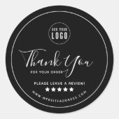 Voeg Logo toe Dank u Verlaat een Kleur van de Doua Ronde Sticker (Voorkant)