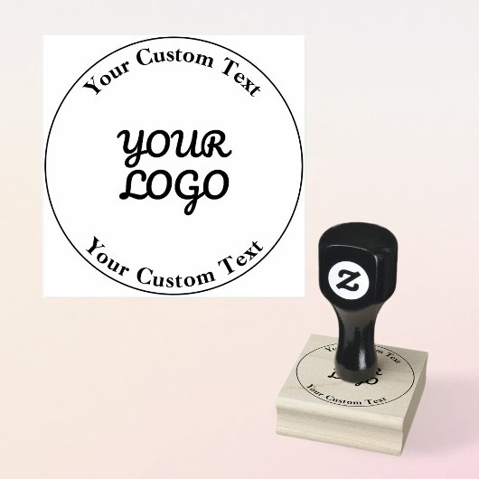 Voeg logo toe Eenvoudig bewerkbaar ontwerp Rubberstempel