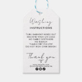 Voeg Logo toe Kleding Wasinstructies Prijs Ophange Cadeaulabel (Voorkant)