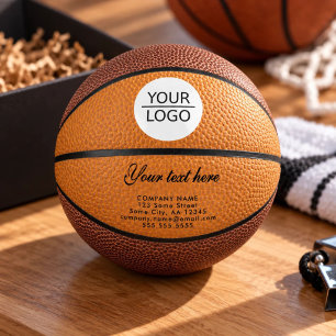 Voeg Logo toe met Aangepaste Tekst Leather Company Basketbal
