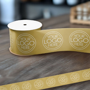 Voeg Logo toe voor Business Branding Gold Satijnen Lint