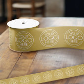 Voeg Logo toe voor Business Branding Gold Satijnen Lint