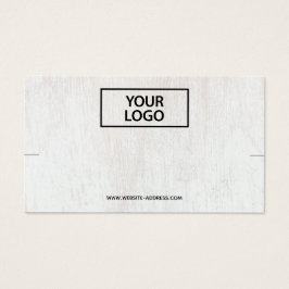 Voeg Logo Weathered White Wood Bracelet Display to Visitekaartje