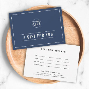 Voeg Logo White Lines Custom Color Gift Certificat