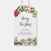 Voeg Manuscript Bedrijfs van de Feestdagen van de Cadeaulabel (Voorkant)