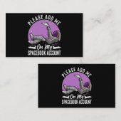 Voeg me toe aan mijn Facebook-account Funny Astron Visitekaartje (Voorkant / Achterkant)