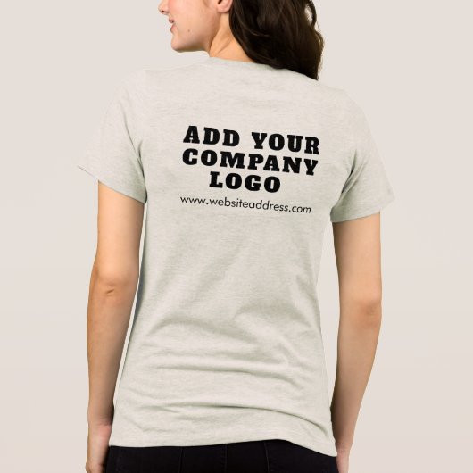 Voeg medewerkers van Business Logo toe die overeen Tri-Blend Shirt (Achterkant)