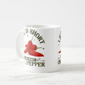 Voeg Meer Chilipeper Toe Koffiemok (Voorkant links)