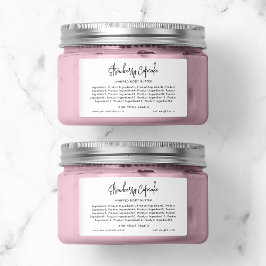 Voeg merk moderne script minimalistische ingrediën etiket