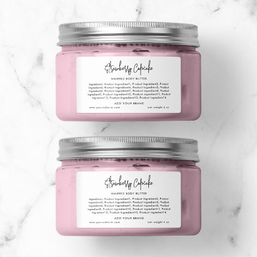 Voeg merk moderne script minimalistische ingrediën etiket