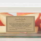 Voeg merkkalligrafie-ingrediënten Kraft Labels toe (Aangebracht)