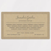 Voeg merkkalligrafie-ingrediënten Kraft Labels toe (Design 1)