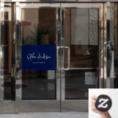 Voeg Merknaam Toe Trendy Moderne Script Aangepaste Raamsticker (Kantoordeur)