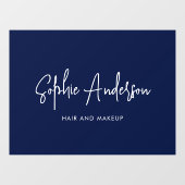 Voeg Merknaam Toe Trendy Moderne Script Aangepaste Raamsticker (Vel)