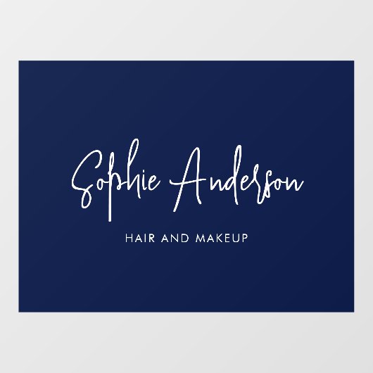 Voeg Merknaam Toe Trendy Moderne Script Aangepaste Raamsticker (Vel)