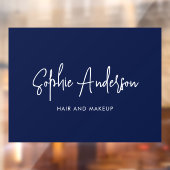 Voeg Merknaam Toe Trendy Moderne Script Aangepaste Raamsticker (Vel 2)