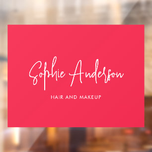 Voeg Merknaam Trendy Moderne Script Aangepaste Kle Raamsticker