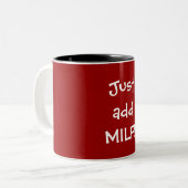 Voeg MILF toe! Tweekleurige Koffiemok (Voorkant links)