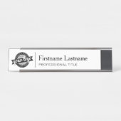 Voeg moderne zakelijke Logo, naam, professionele t Bureau Naambordje (Voorkant)