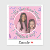 Voeg Moederdag foto toe Beste moeder ooit Retropat Sticker (Vel)