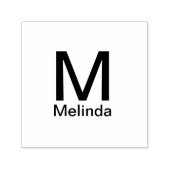 Voeg monogram eenvoudige minimale tekst naam detai  zelfinktende stempel (Design)