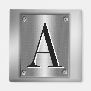 Voeg Monogram op metaalblik met de Magnet van de S