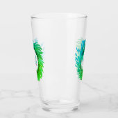 Voeg monogram roze groene kerstkrans toe glas (Links)