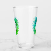Voeg monogram roze groene kerstkrans toe glas (Rechts)