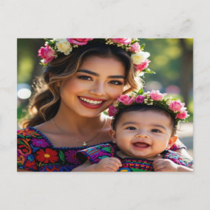 Voeg mooie babyfoto toe personaliseren briefkaart