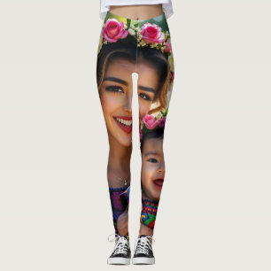 Voeg mooie babyfoto toe personaliseren leggings