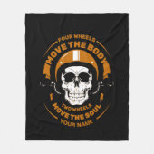 Voeg Naam 4 Wielen toe Beweeg Lichaam 2 Wielen Bew Fleece Deken (Voorkant)