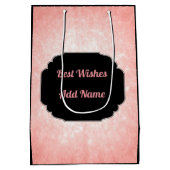 Voeg naam 70e verjaardag toe medium cadeauzakje (Achterkant)